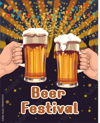 a beer festival in music and cheer