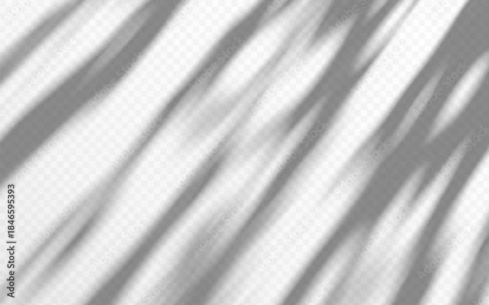 Fototapeta premium Abstract rays light effect on a transparent background. Shadow overlay on wall