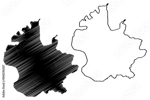 James Ross island (Graham Land, Antarctic Territory, Antarctica) map vector illustration, scribble sketch James Ross map