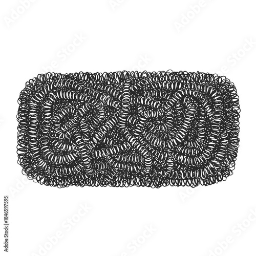 Close-up of a Stainless Steel Scouring Pad for Cleaning.