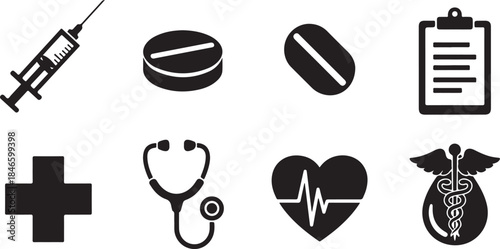 Medical icons for healthcare and wellness professionals