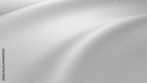 flowing abstract waves, white, loop video, 3d