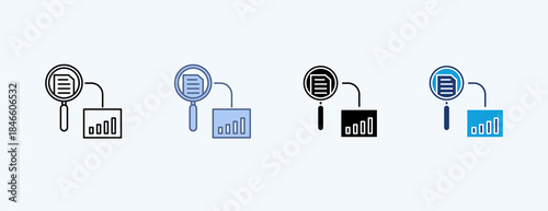 Analysis Multiple Icon Illustration Vector