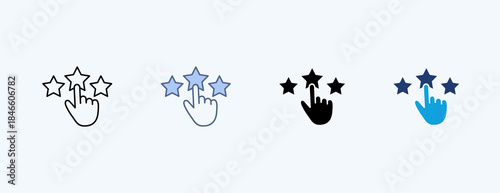 Rating Multiple Icon Illustration Vector