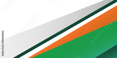 Stylish geometric wide banner design . - Vector.