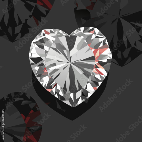 Abstract outline heart modern art vector illustration