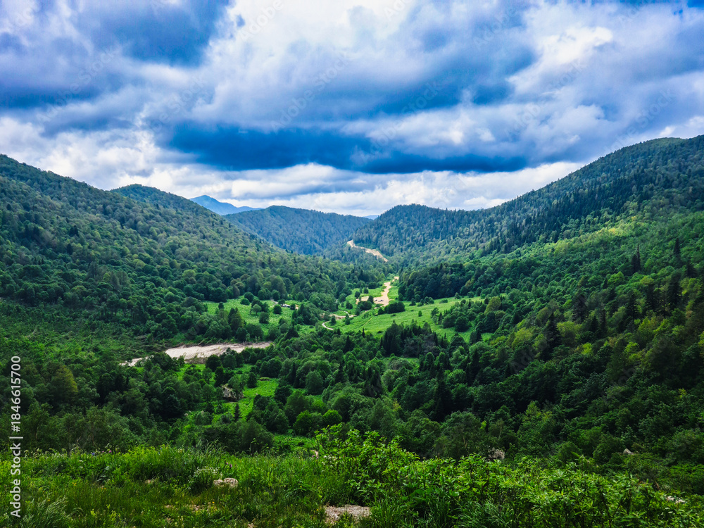 Fototapeta premium mountain landscape with blue sky