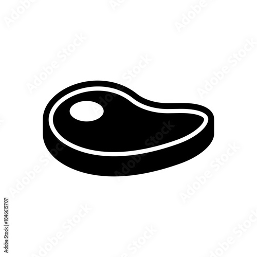 Steak meat icon isolated on white background. Vector illustration, eps10.
