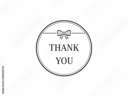 Gratitude Emblem A Simple Thank You Message in a Circle