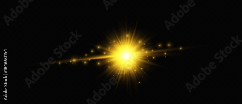 Golden light, light burst, shine, sun rays, magic, star dust, glitter particles, bright explosion, transparent background, vector glow effect, lens flare, holiday background