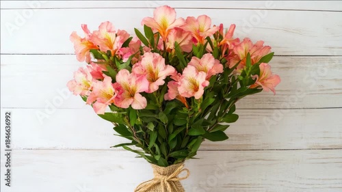 Wallpaper Mural Pretty bouquet of flowers with colors of pink and orange. Torontodigital.ca