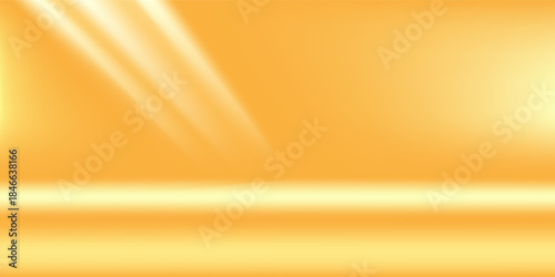 Yellow background. Yellow Background Empty Room Studio with table. Space for selling products on the website. Business backdrop. Vector illustration.