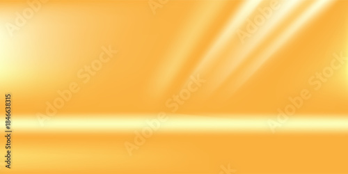Yellow background. Yellow Background Empty Room Studio with table. Space for selling products on the website. Business backdrop. Vector illustration.