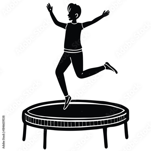 silhouette of a girl jumping