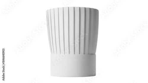Isolated professional chef hat, crisp white, headwear used in cooking for restaurant workers