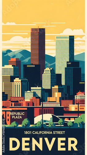 Vibrant Denver Cityscape with Modern Architecture.