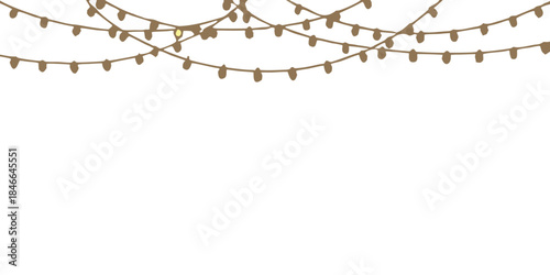 Dark background with a string of illuminated lights hanging across the top