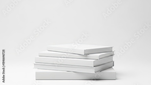 stack of books isolated