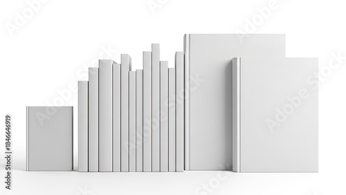 stack of books isolated on white