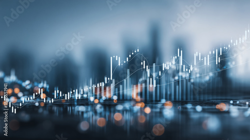 Business concept merging macroeconomics and stock market