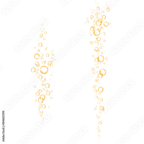 Cold orange juice or champagne alcohol beverage.