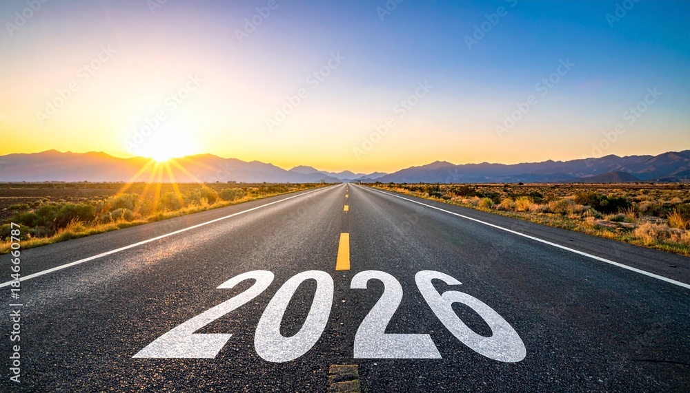 © Orbit - Straight road to 2026 with sunrise and mountains, symbolizing progress, planning, and future optimism. © Orbit - Straight road to 2026 with sunrise and mountains, symbolizing progress, planning, and future optimism.
