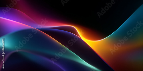 Smooth yellow and red neon gradients create wavy lines with glowing highlights, producing a warm, energetic, and modern digital design effect. vector