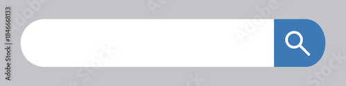 検索窓・検索バーのイラスト素材　青　Search bar illustration