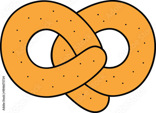 pretzel twisted baked snack bread transparent background