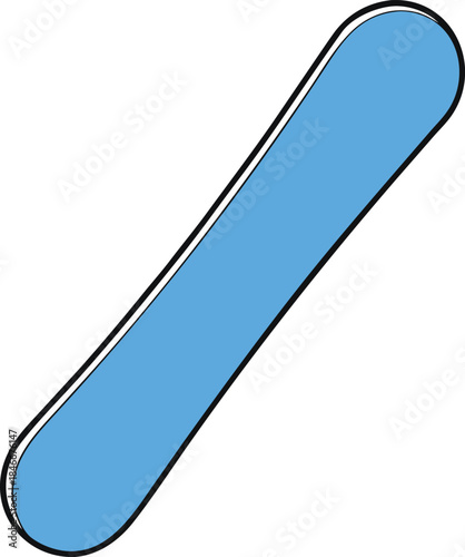 snowboard simple flat sport design transparent background