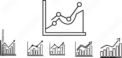 vector illustration of business graph icon