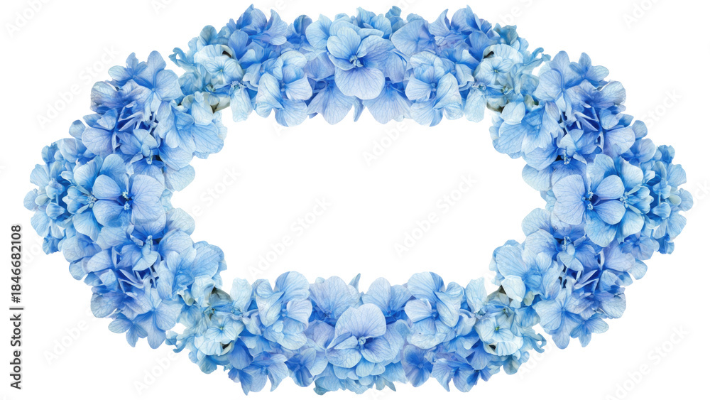 Obraz premium Blue Hydrangea Flower Frame
