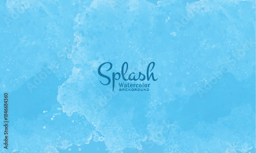  Sky blue watercolor background