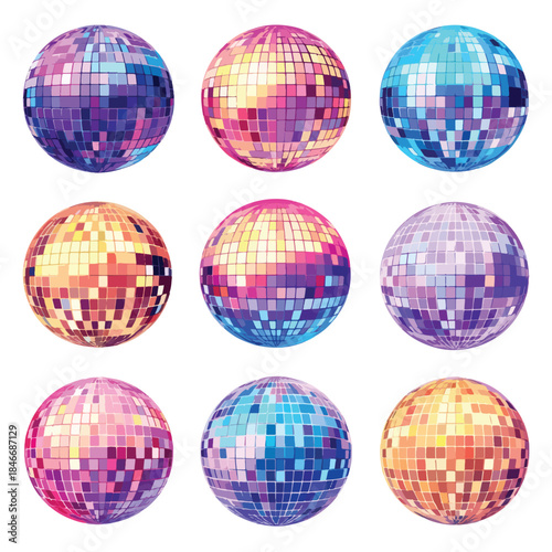 set of disco balls