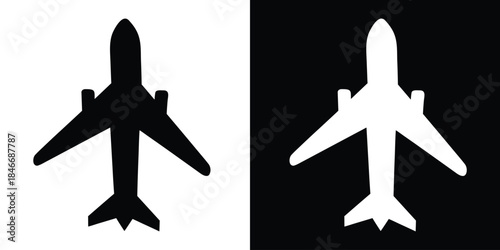 Airplane silhouette vector. Airplane icon. plane icon vector illustration