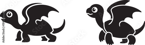 Little dragon vector illustration, cute fantasy creature, isolated design for mythical, magical, and fairy tale themes