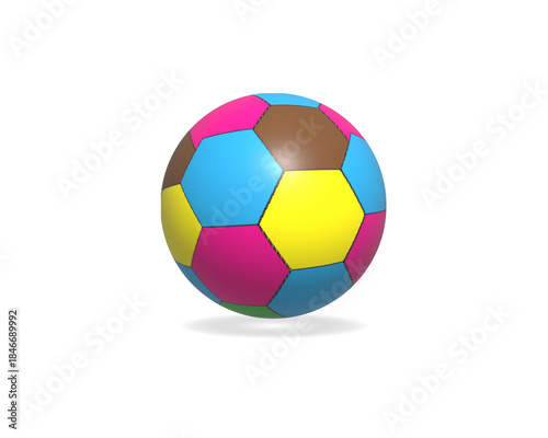 Soccer ball shooting star with colorful trails and stars on white background football sport style vector illustration EPS file download