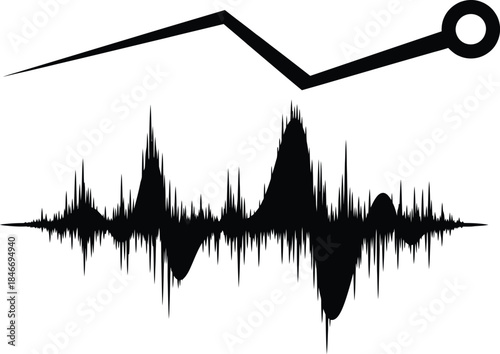 Fatty acid molecular structure and sound wave pattern