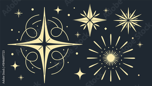 Gold lights rays scene background.

Set of Gold stars on a runway Stage, glowing Spotlights with focused lighting and realistic lens flare from Lamps. Vector PNG design. Light effect. Transparent