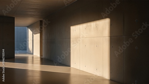 Modern Concrete Architecture with Natural Light.