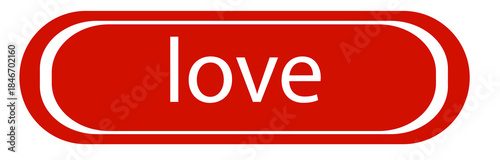 love sign, icon, red background,