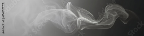 Illustration of smoke swirling in the air against a dark background with a gradient effect