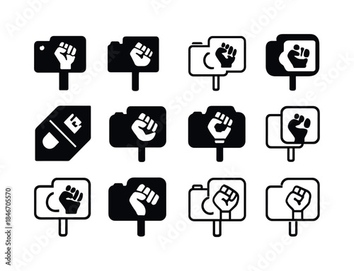 Iconic Photography Logos. Documentary photography (social and en