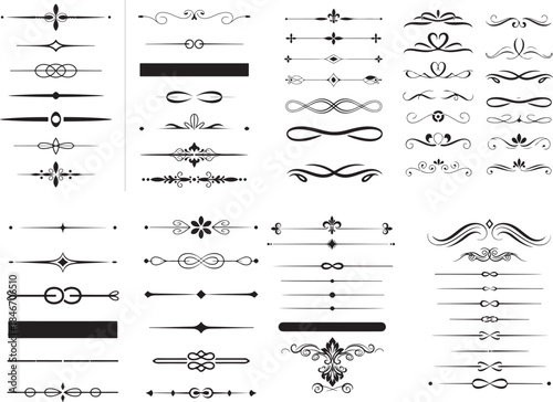 vintage border set cullection vector.eps