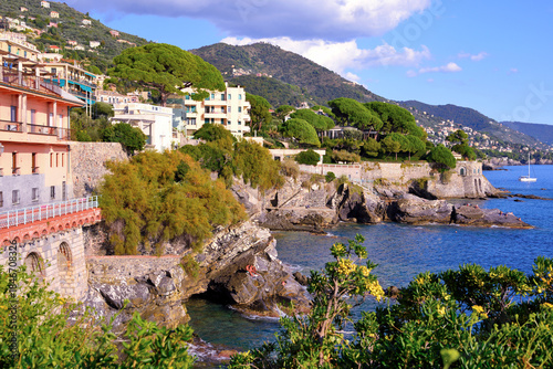 Wallpaper Mural View of the Nervi Promenade, Genoa, Liguria, Italy Torontodigital.ca
