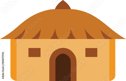 house with a thatched roof