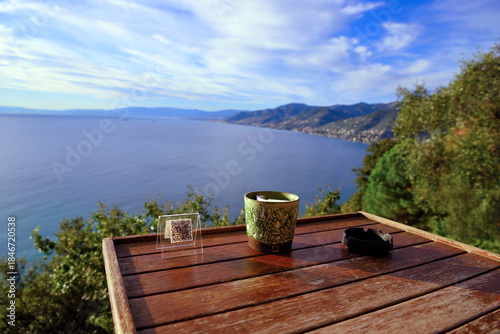Panorama of San Rocco di Camogli, Liguria, Italy