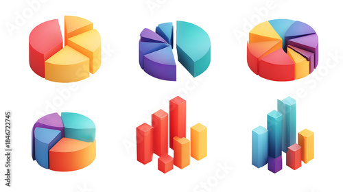 chart, business, graph, pie, finance, icon, 3d, diagram, growth,