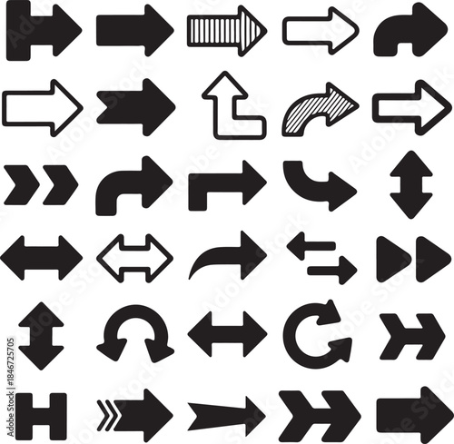 Diverse Arrow Collection Directional Icons