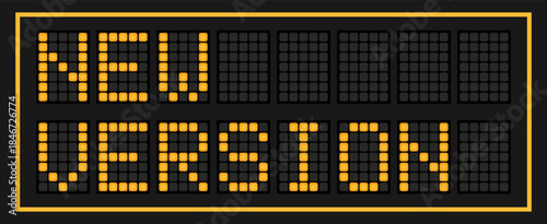 Orange color led banner in word new version on black background